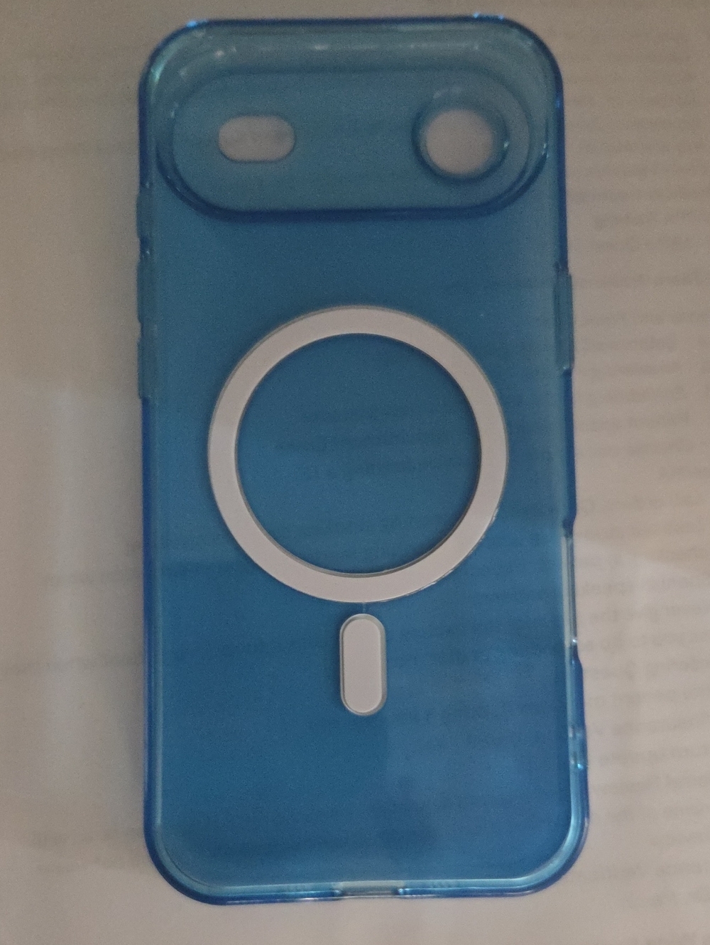 Blue Magnetic Ring-Compatible Clear Phone Case Iphone 17 Air